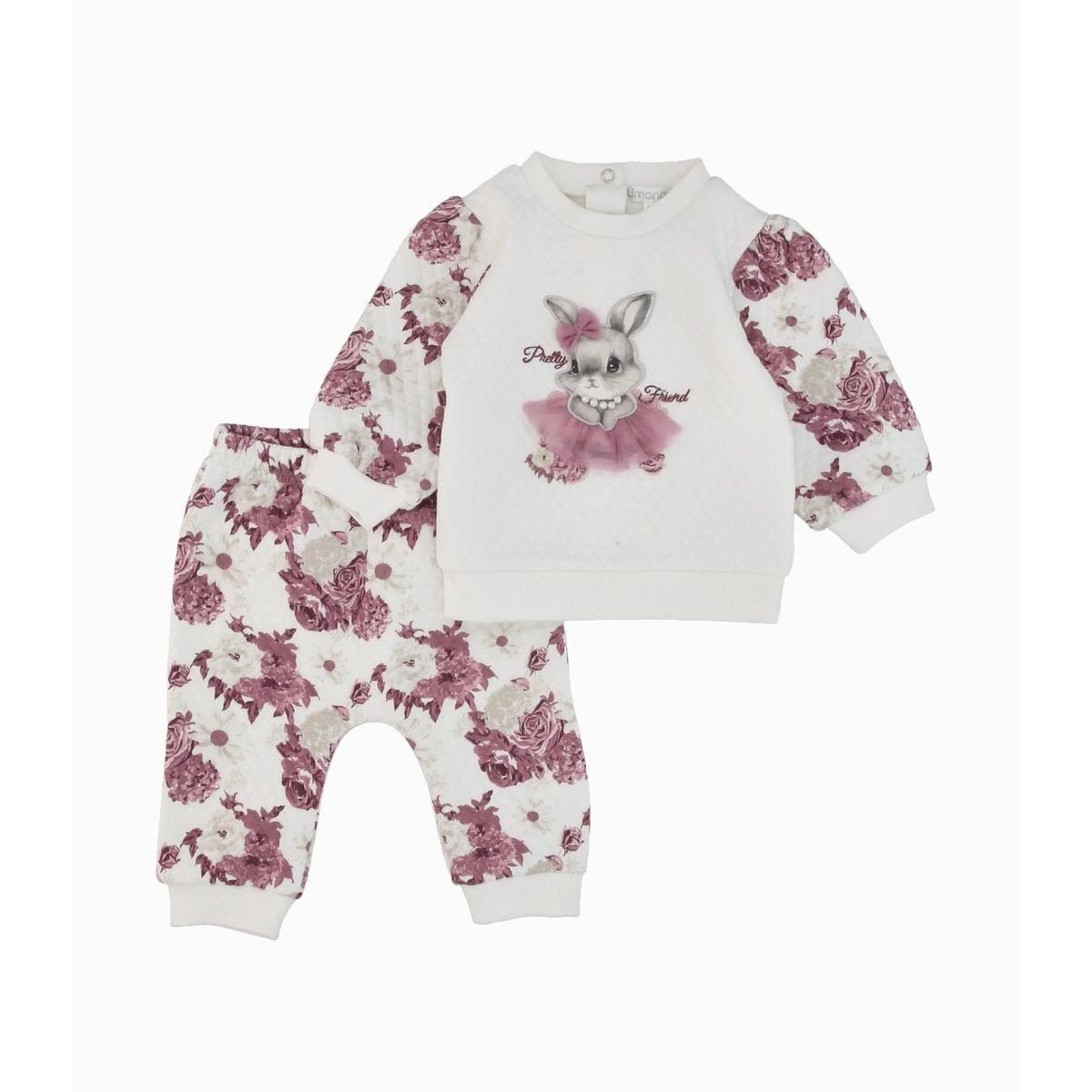 LIMONADA - Buzo recién nacida con conejo palo rosa Limonada