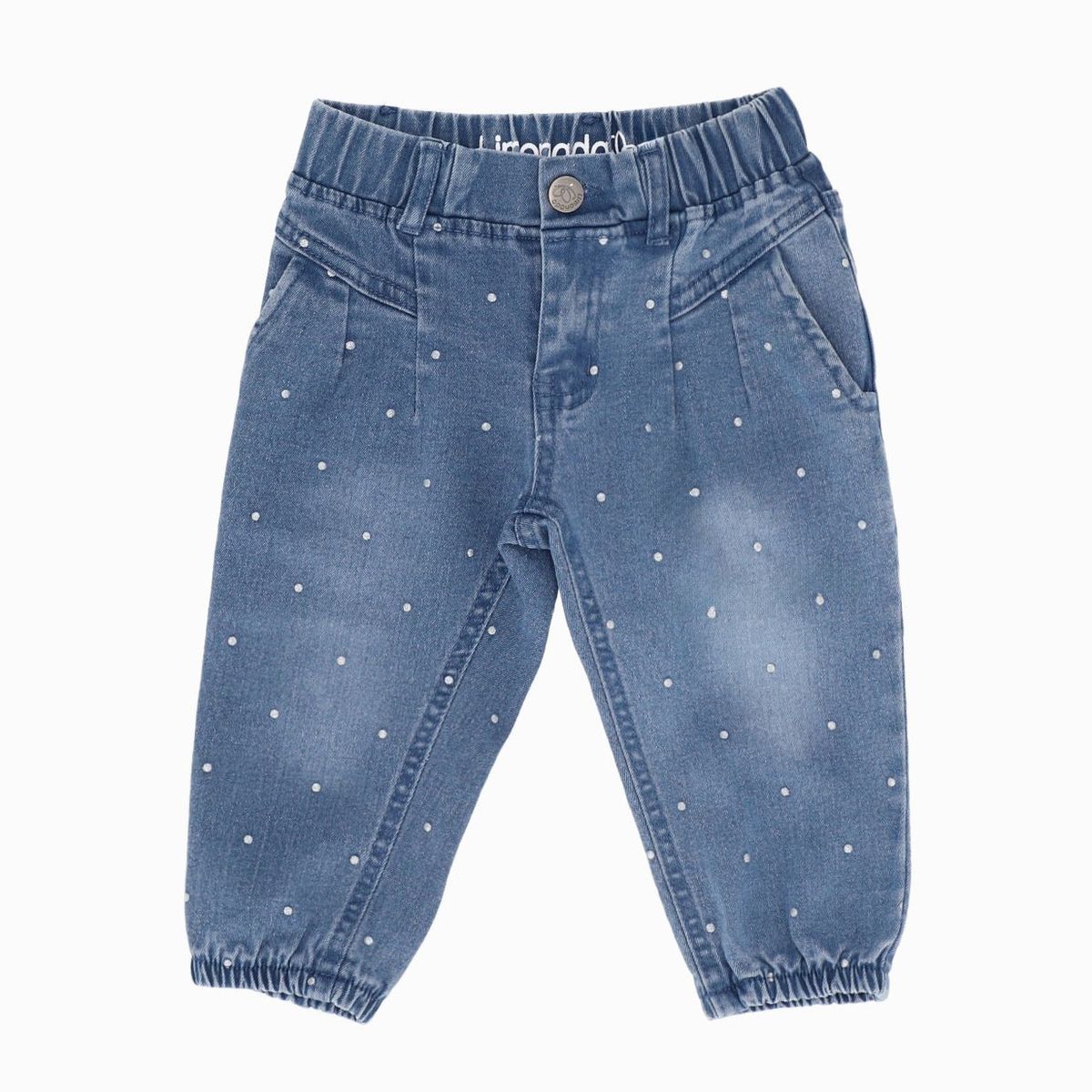 LIMONADA - Jeans bebés con puntos celeste Limonada