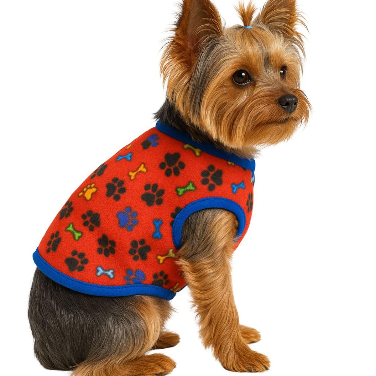 GENERICO - Capa de Polar para perro talla XS 25 CM Yorkshire, Pomerania - Rojo - XS