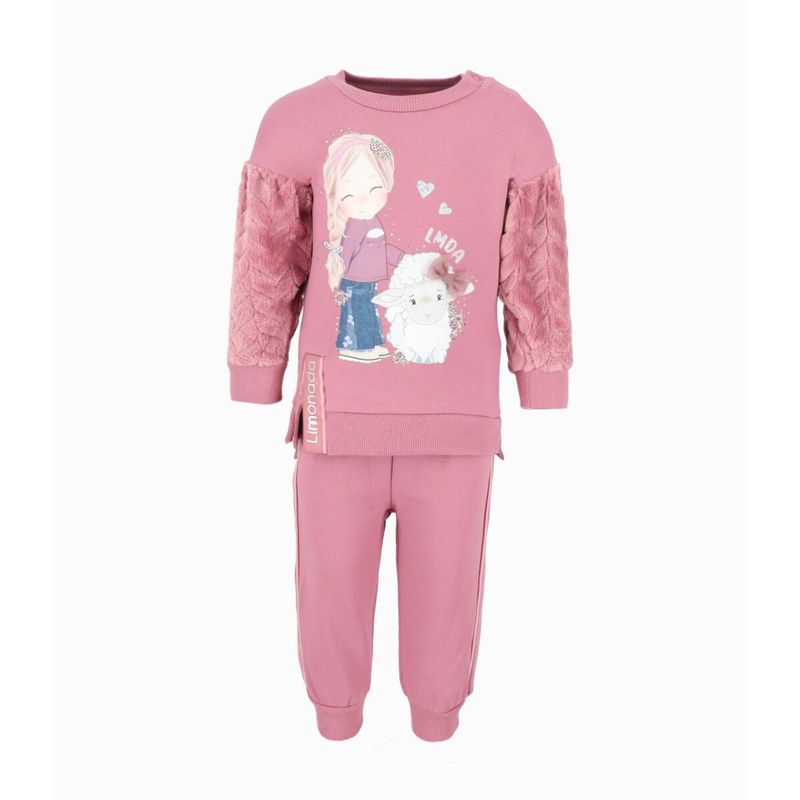 LIMONADA - Buzo bebés jogger burdeo Limonada