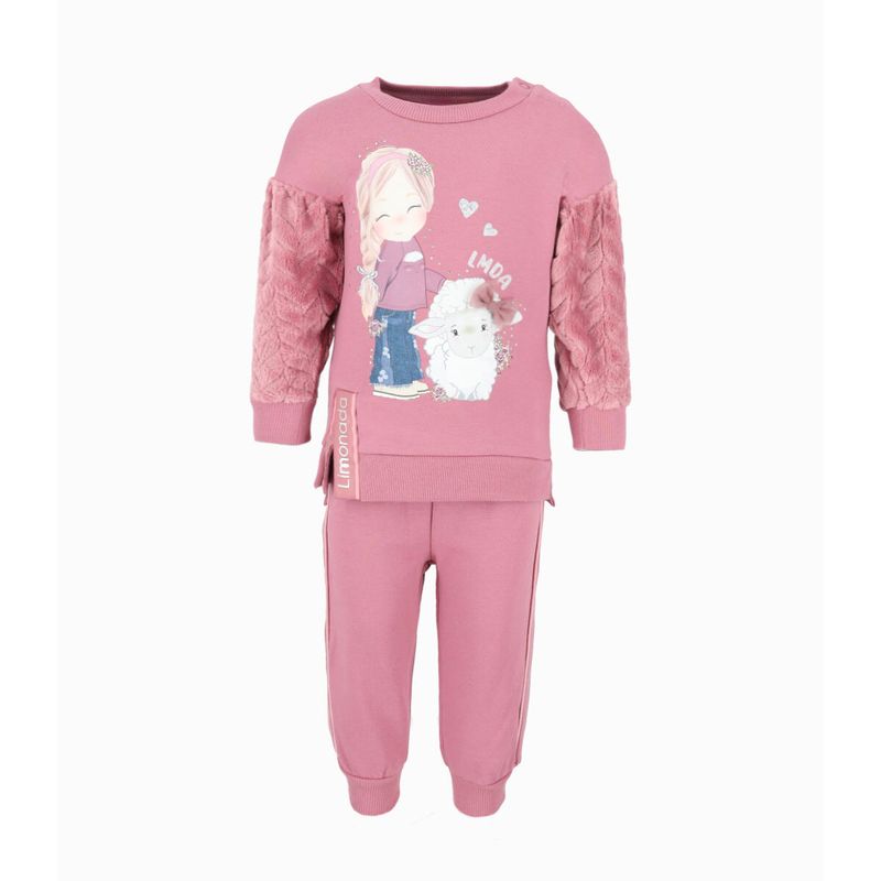 LIMONADA - Buzo bebés jogger burdeo Limonada