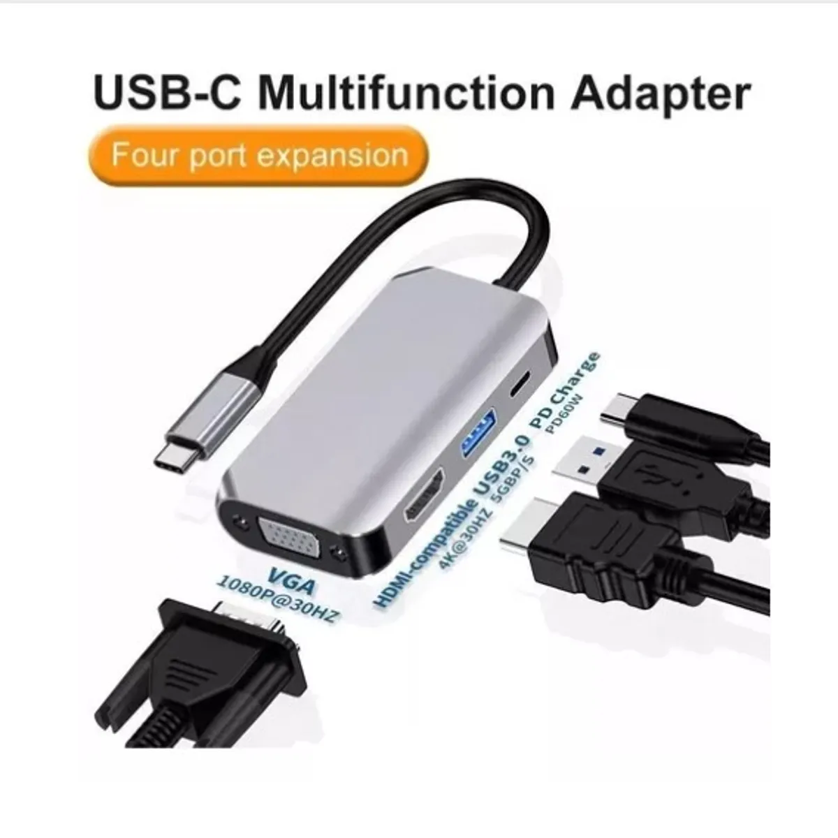 OFERTABKN - Adaptador Conversor Tipo-c A Hdtvvgausb 30pd