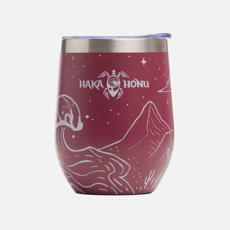 HAKA HONU - Tazón El Taza 350 ML Burdeo Haka Honu