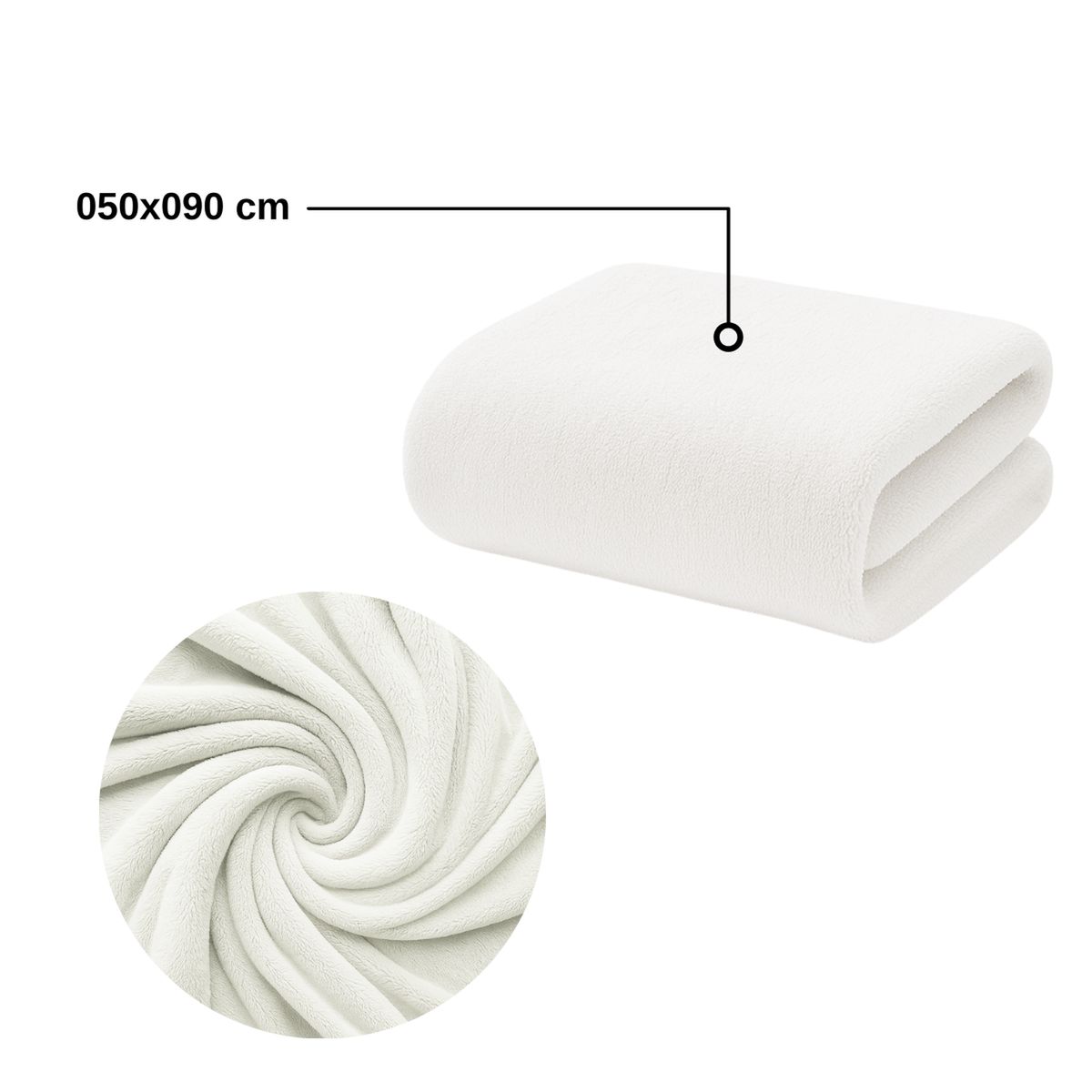 COSAS CASA - Pack 3 Toallas Blancas Microfibra