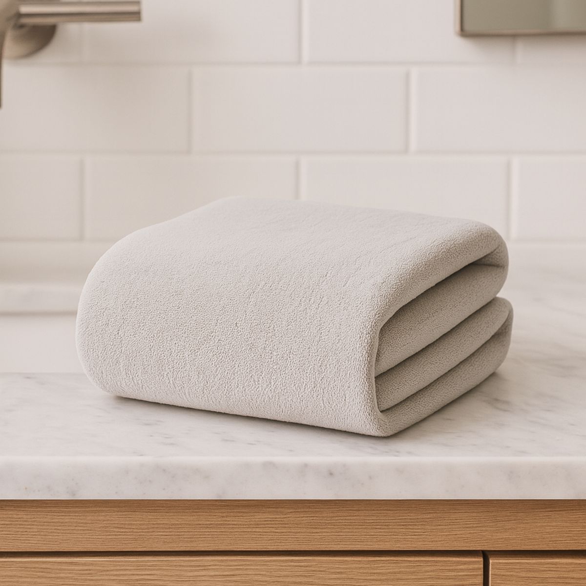 COSAS CASA - Toalla Gris Microfibra 100x140