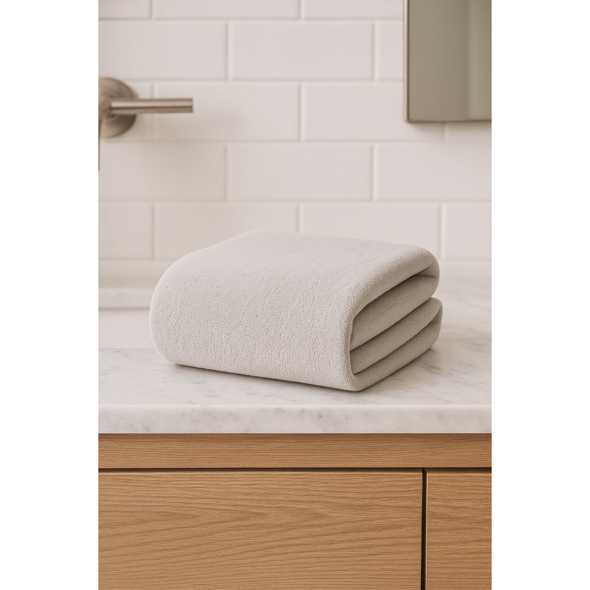 COSAS CASA - Toalla Gris Microfibra 100x140