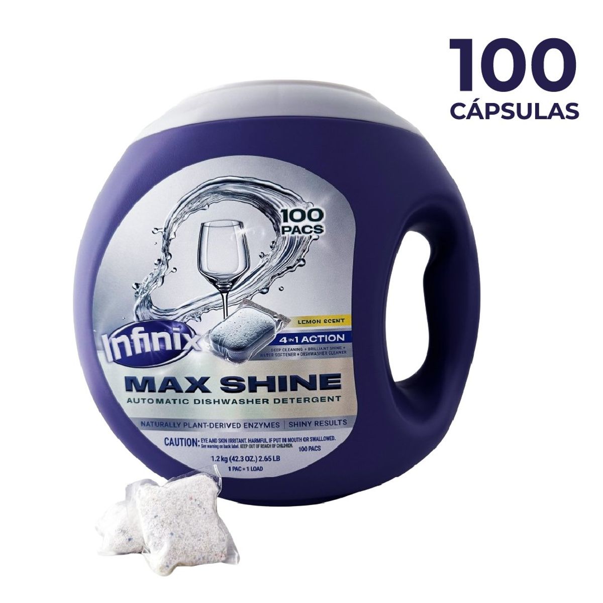 INFINIX - Detergente Lavavajillas Lavaloza Infinix 100 Cápsulas