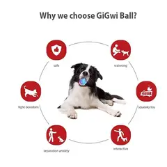 GIGWI - Pelota Juguete Para Perros Squeak 2 Unidades Talla L