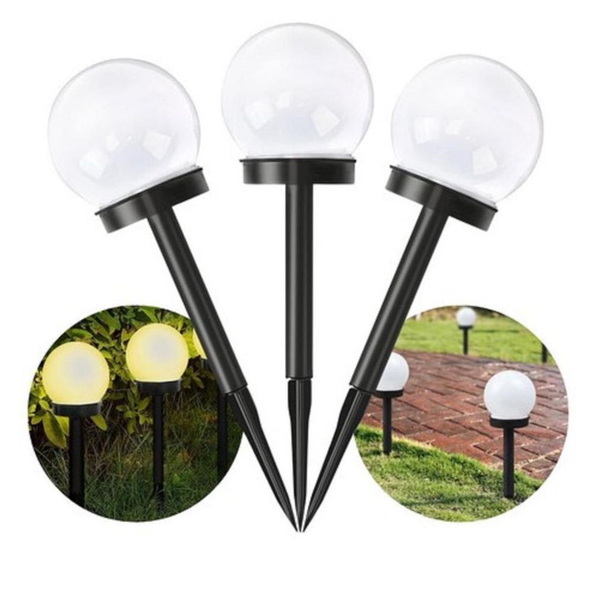 GENERICO - Pack 3 Foco Led Solar Lamparas Luz Solar Jardin Exterior