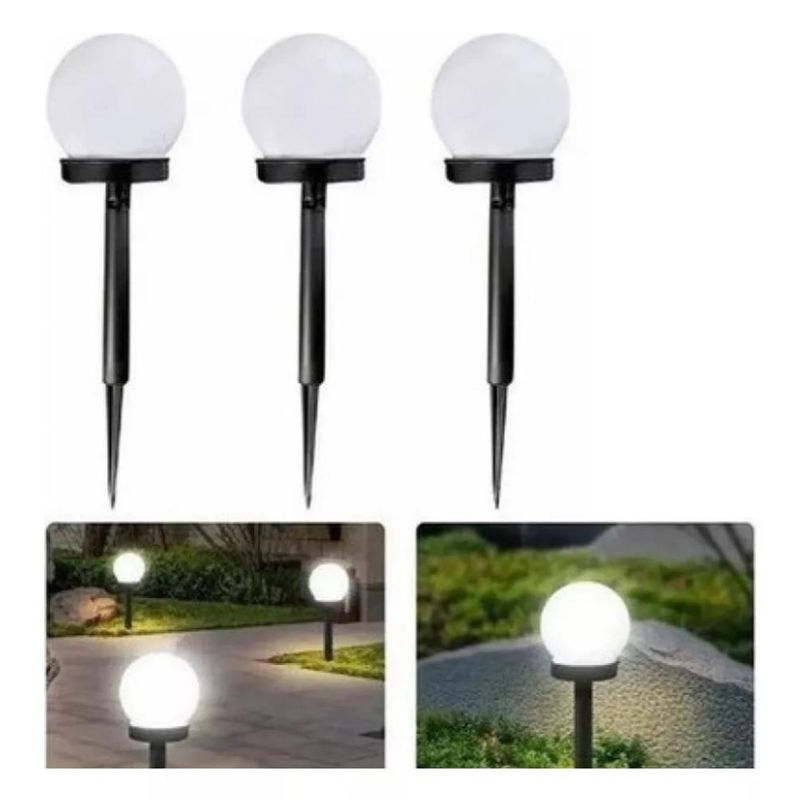 GENERICO - Pack 3 Foco Led Solar Lamparas Luz Solar Jardin Exterior