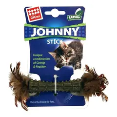 GIGWI - Juguete Para Gatos Johnny Stick Doble Plumas Catnip