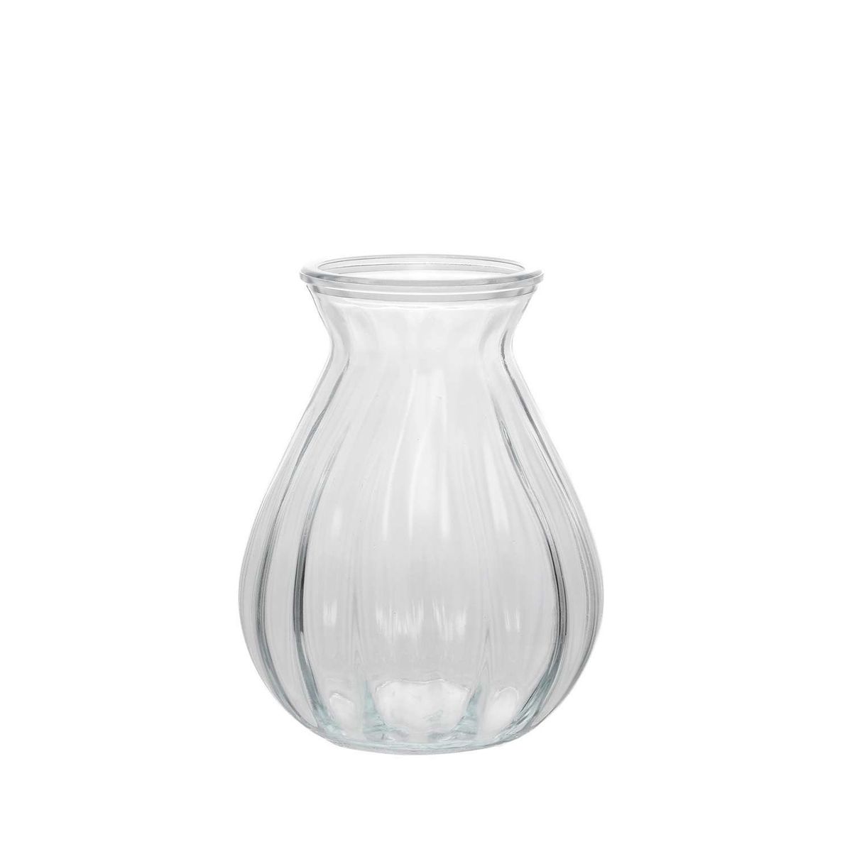 HOME ESSENTIALS - Florero de vidrio transparente 14 cm