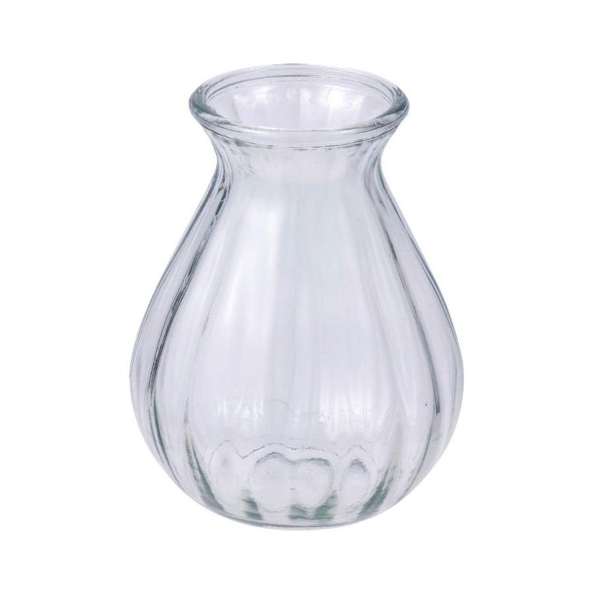 HOME ESSENTIALS - Florero de vidrio transparente 14 cm