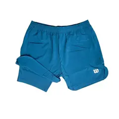 WILSON - Short Flex Azul Con Calza Tenis Padel