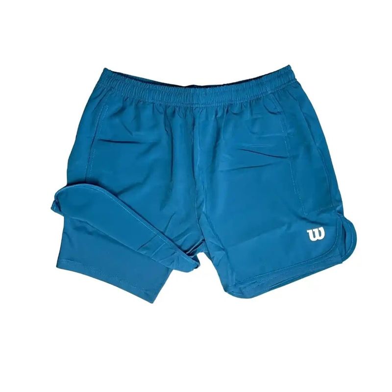 WILSON - Short Wilson Flex Azul Con Calza Tenis Padel