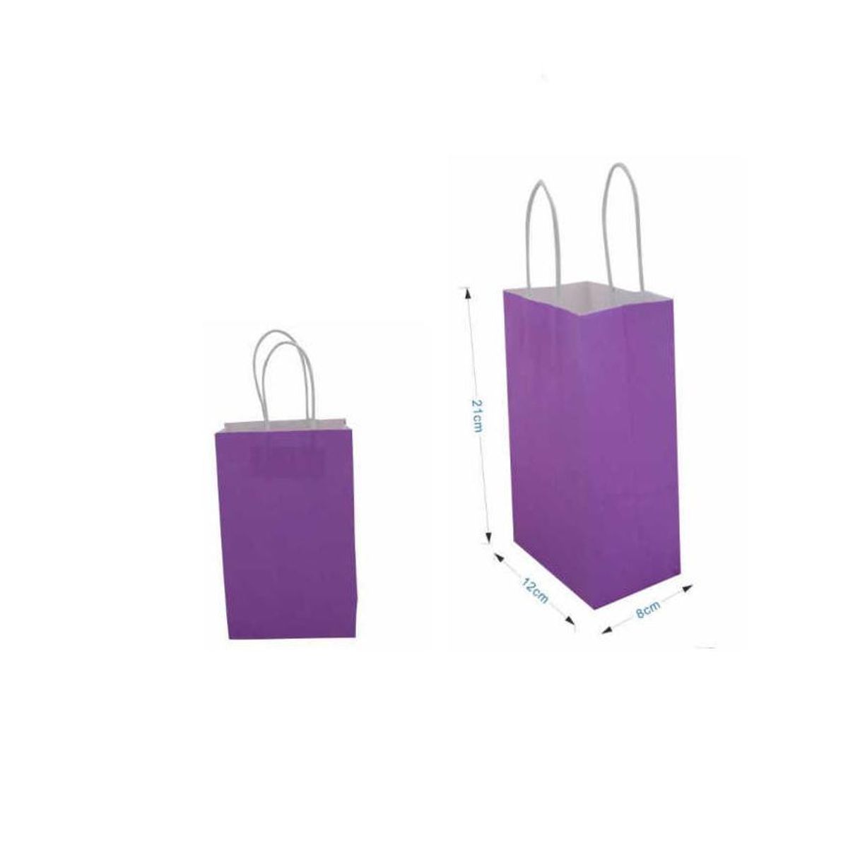 GENERICO - Set 12 Bolsa de papel kraft tamaño S