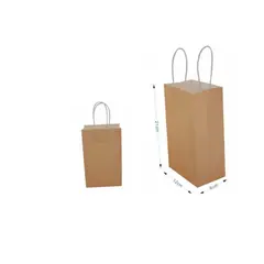 GENERICO - Bolsa de papel kraft tamaño S 12pcs
