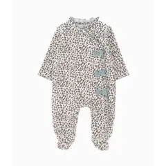 LIMONADA - Enterito recién nacida animal print menta