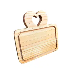 GENERICO - Tabla De Picoteo, Picadillo O Cocktail Modelo 2 CORAZON 22X21X2
