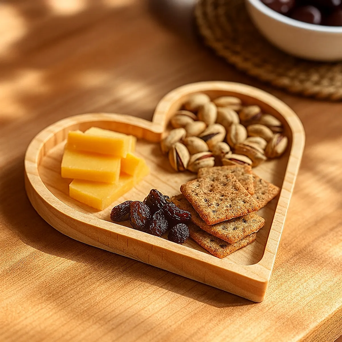 GENERICO - Tabla De Picoteo, Picadillo O Cocktail  Modelo CORAZON 22X22X2