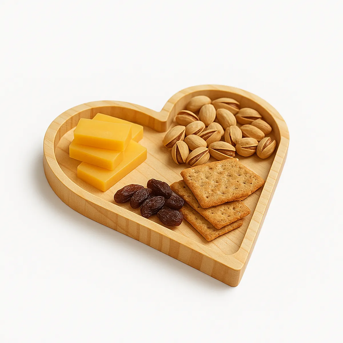 GENERICO - Tabla De Picoteo, Picadillo O Cocktail  Modelo CORAZON 22X22X2