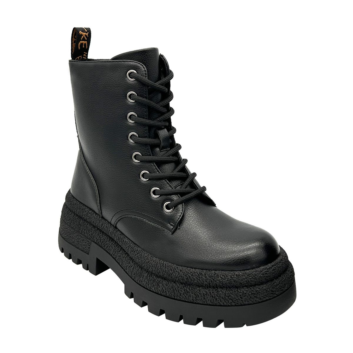 DINASTELLA - Botín negro urbano con cierre y cordones Danicolle