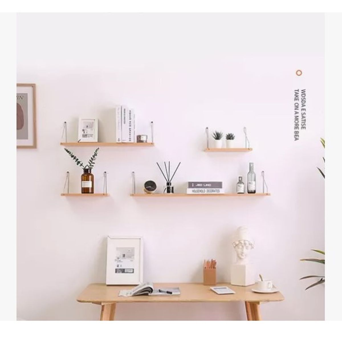 ESHOPANGIE - Estantes Flotantes De Pared Para Dormitorio Cocina Baño 4pcs
