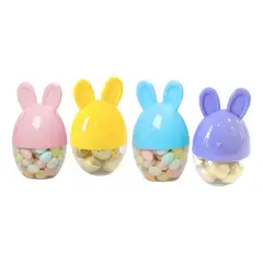 GENERICO - Pack X12 Huevo De Pascua Acrílico Huevitos Conejo De Pascuas
