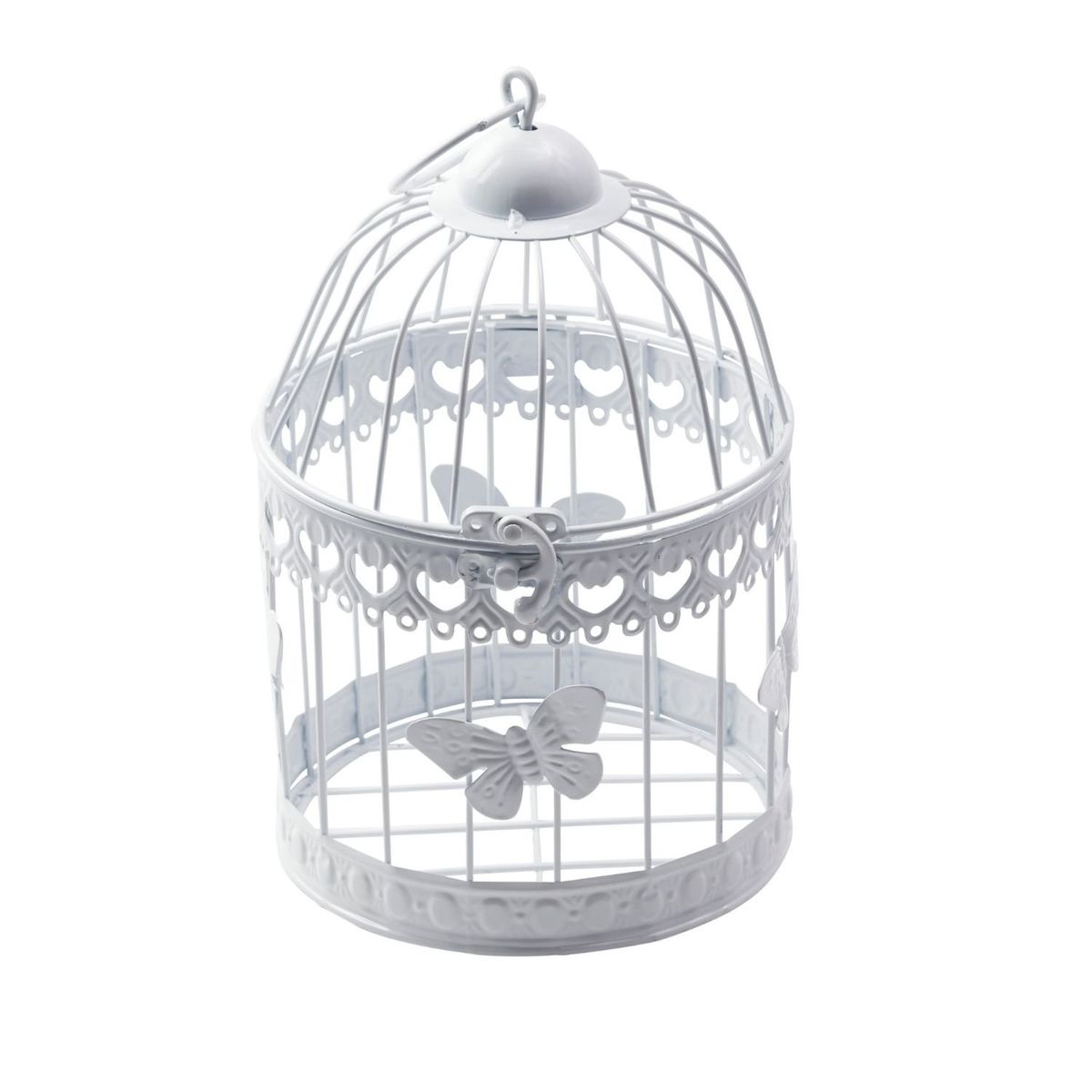 HOME ESSENTIALS - Jaula metal mariposa circular 16 cm