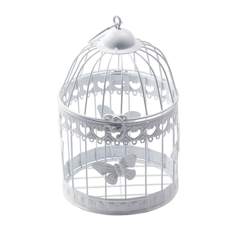 HOME ESSENTIALS - Jaula metal mariposa circular 16 cm