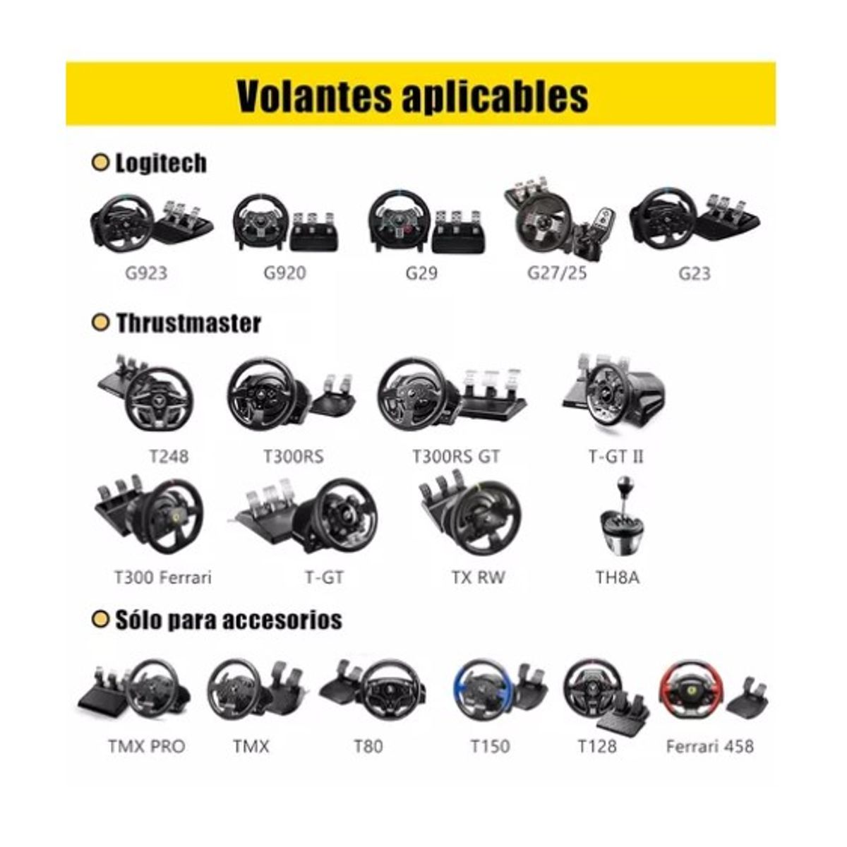 ESHOPANGIE - Soporte Volantes Para Thrustmaster Fanatec Logitech G29