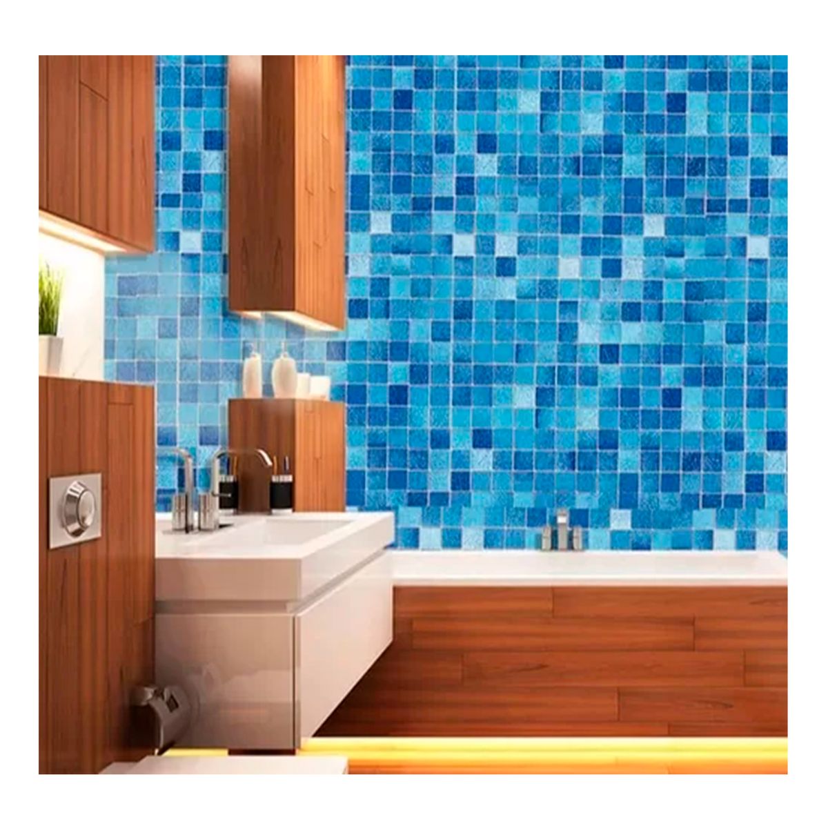 GENERICO - Papel Mural Adhesivo Diseño Azulejos