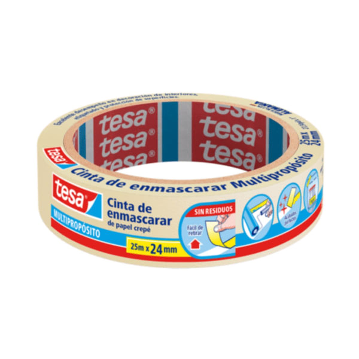 TESA - Cinta para enmascarar 24 mm 40 m