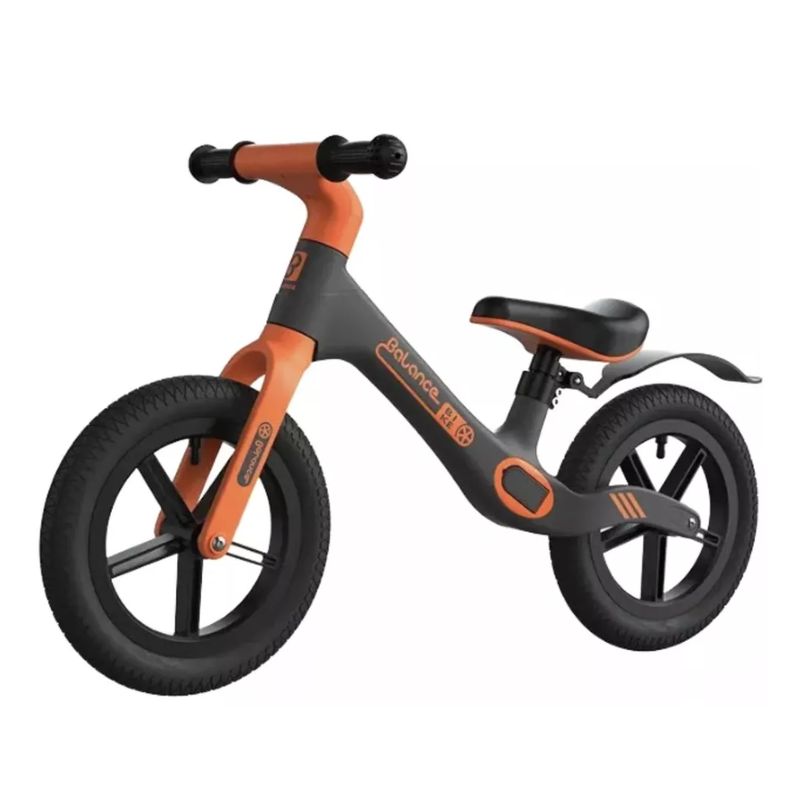 GENERICO - Bicicleta Equilibrio Color Naranjo Aro 10 Correpasillos Ajustable Niños
