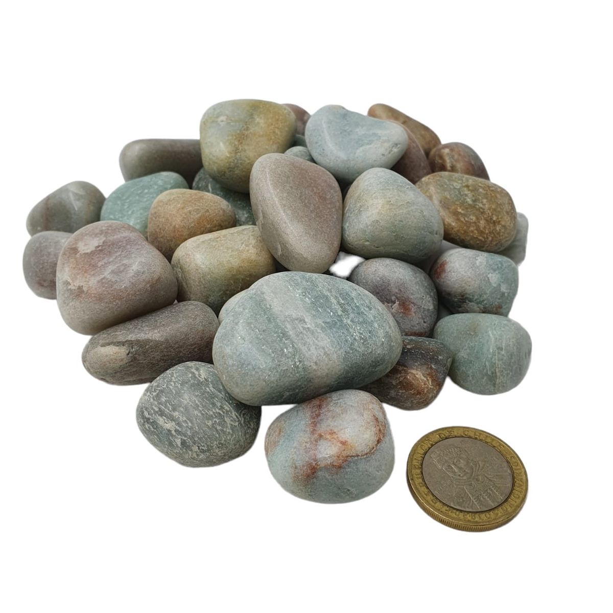 GENERICO - Piedra Decorativa Jaspe Verde Suave Formato 1 kg