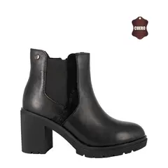 ALQUIMIA - Botin de Cuero Mujer Negro Zanra