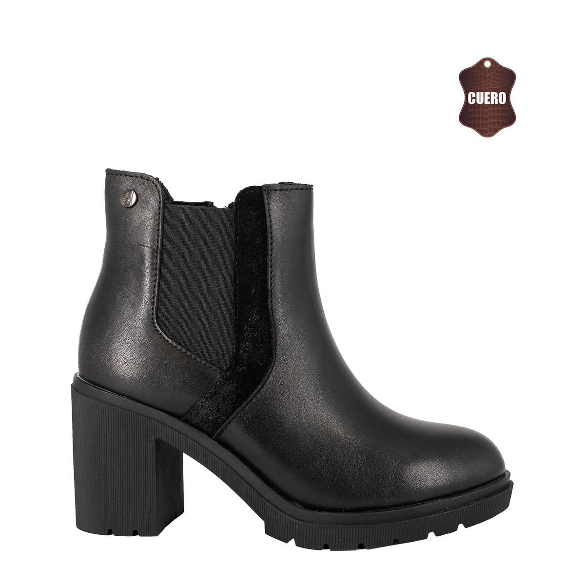 ALQUIMIA - Botin de Cuero Mujer Negro Zanra Alquimia