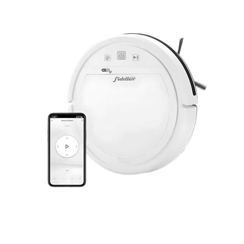 FIDDLER - Aspiradora Robot Wifi Con Aplicación Fiddler Color Blanco