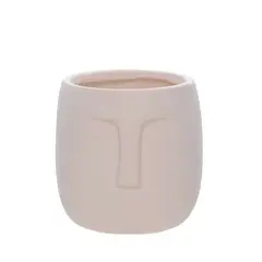 SOHOGAR - Macetero de cerámica Beige 14 cm