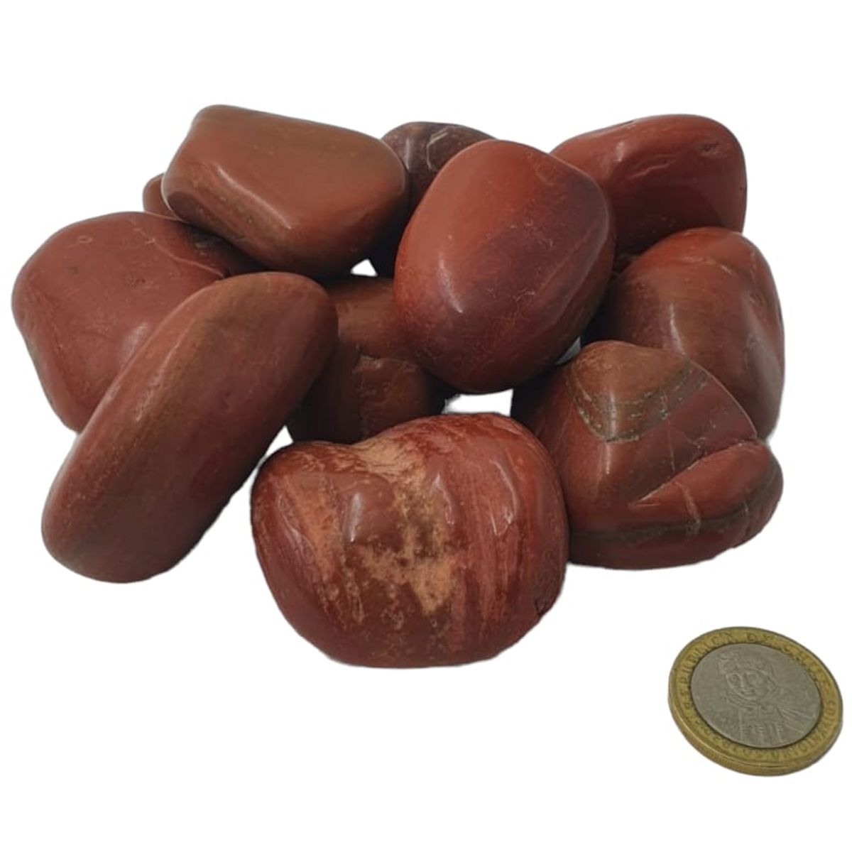 GENERICO - Piedra Decorativa Jaspe Rojo Formato 1 kg