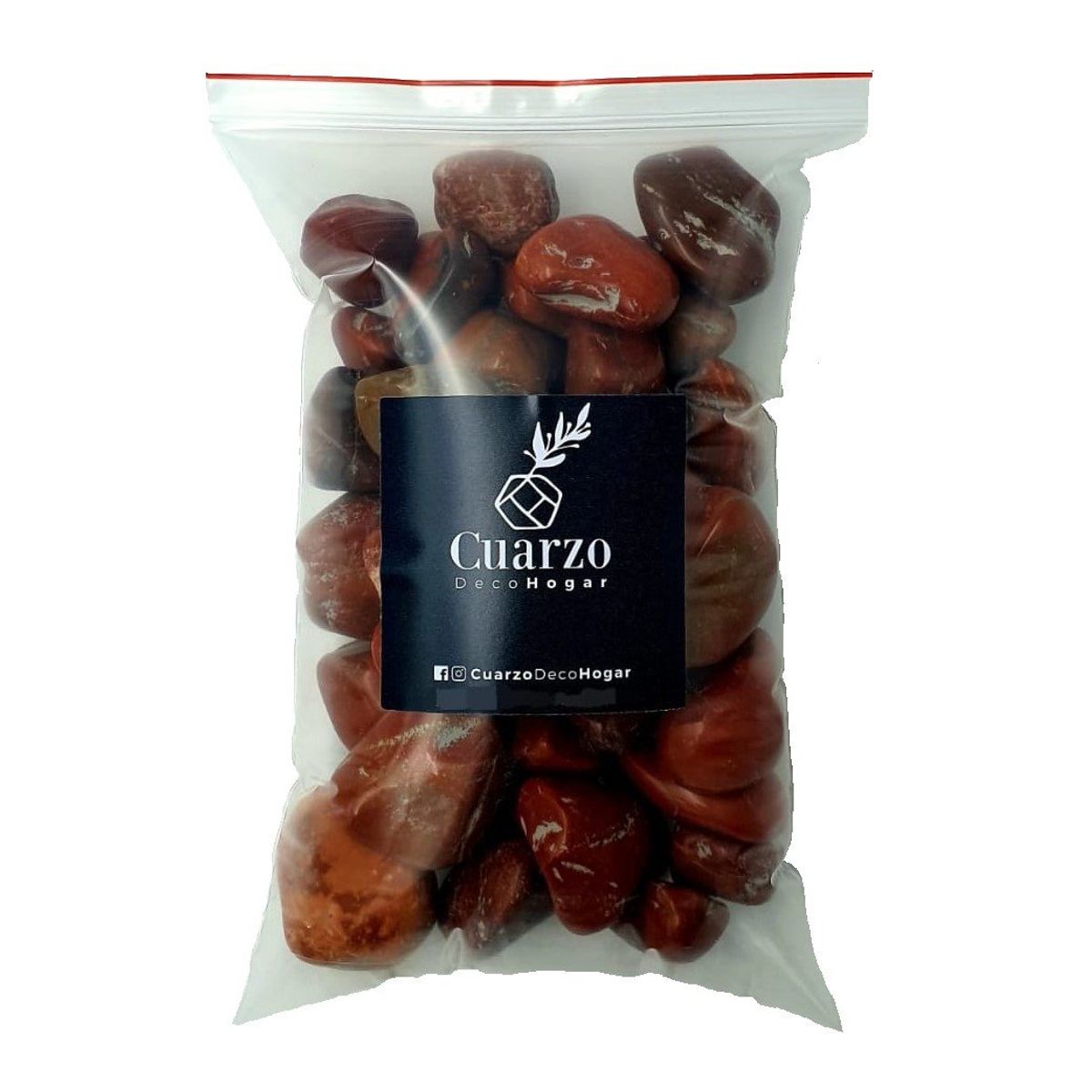 GENERICO - Piedra Decorativa Jaspe Rojo Formato 1 kg