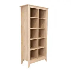 FMFURNITURE - Librero con 8 Repisas Café Claro 180x86.5x40.7 cm