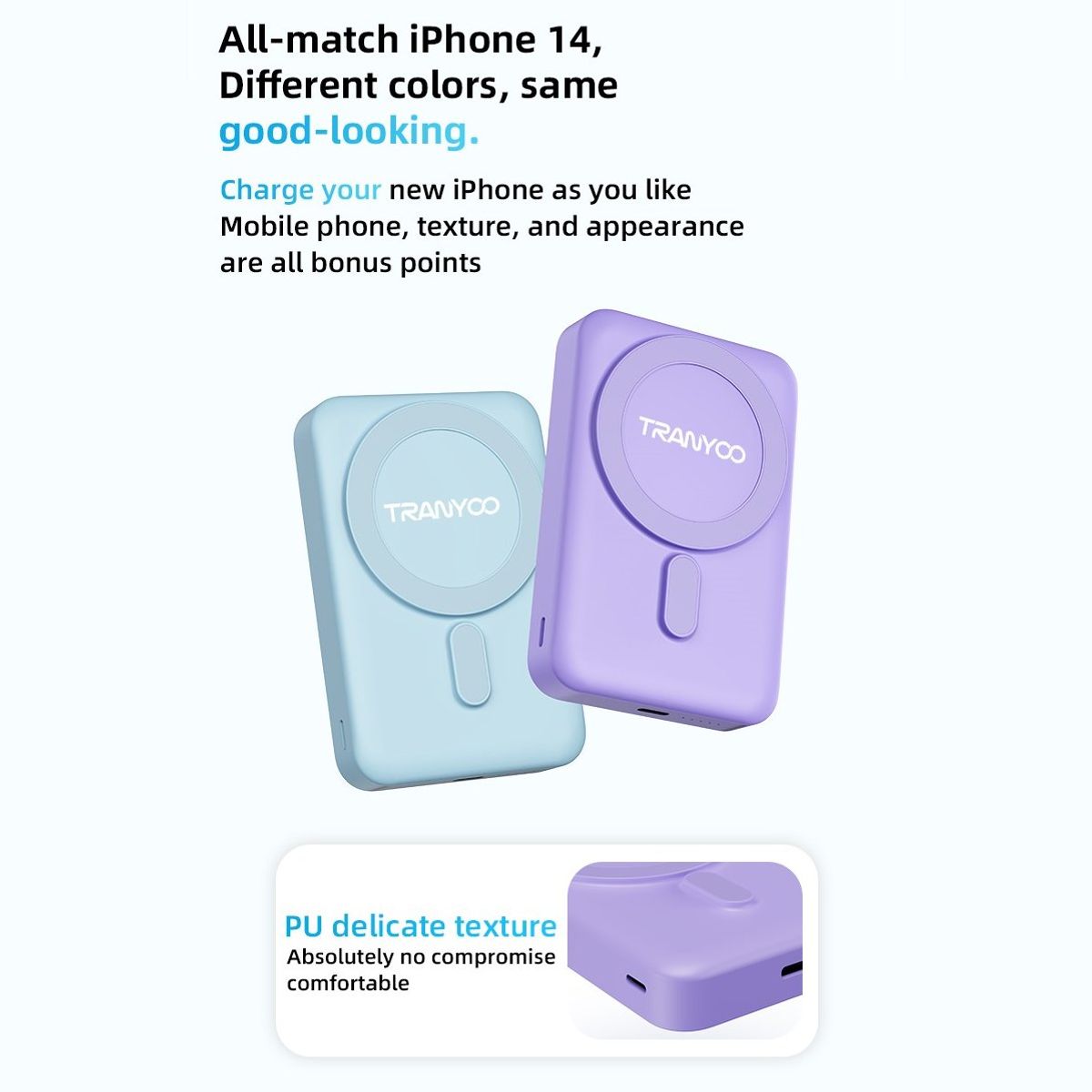 GENERICO - Power Bank Magsafe 10000 Mah 15w + 20w Tranyoo T-f24 - Verde claro