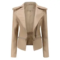 TIOZONEY - Chaqueta PU Mujer