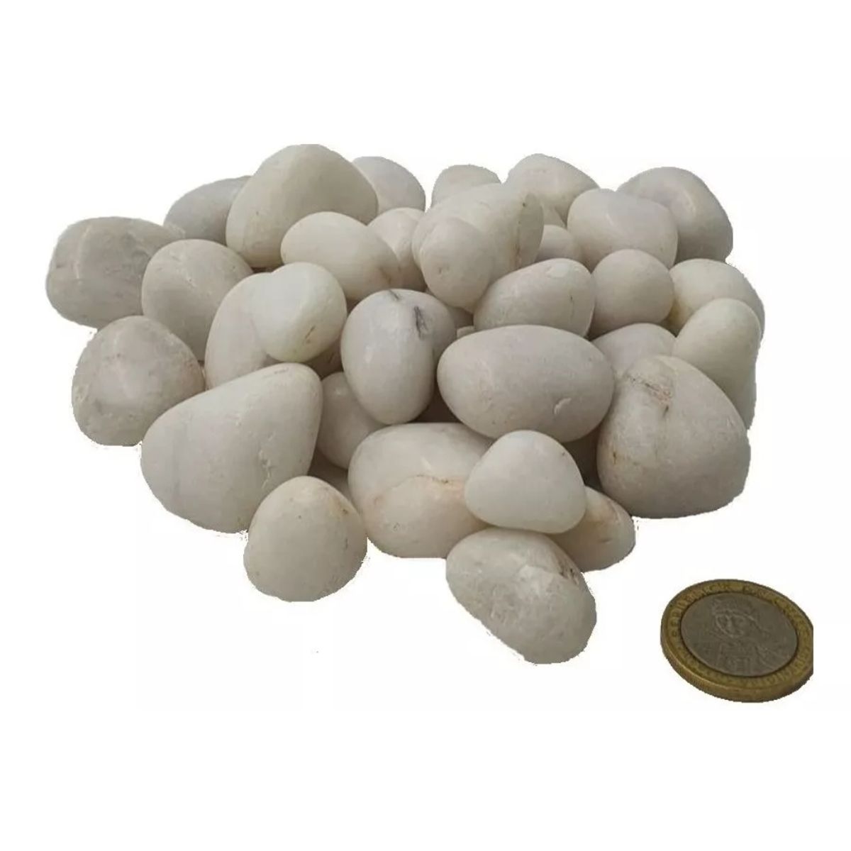 GENERICO - Piedra Decorativa Hindú Blanco Formato 1 kg