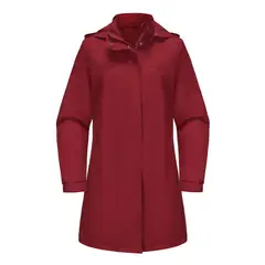 TIOZONEY - Chaqueta impermeable con capucha para mujer-Rojo
