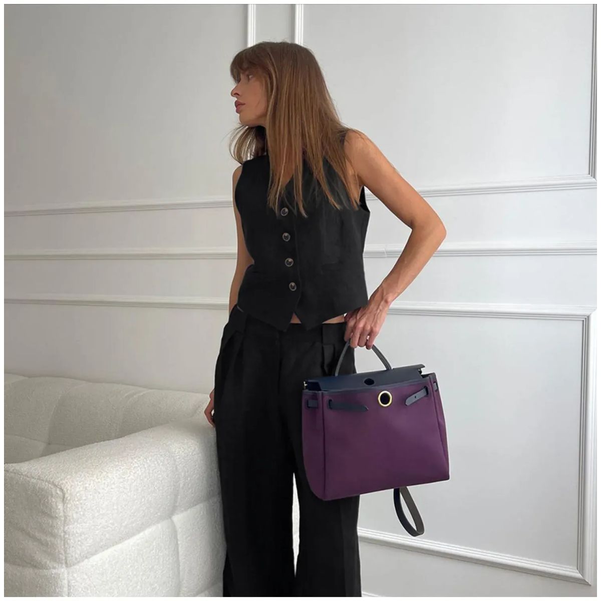 TIOZONEY - Conjunto de chaleco para mujer
