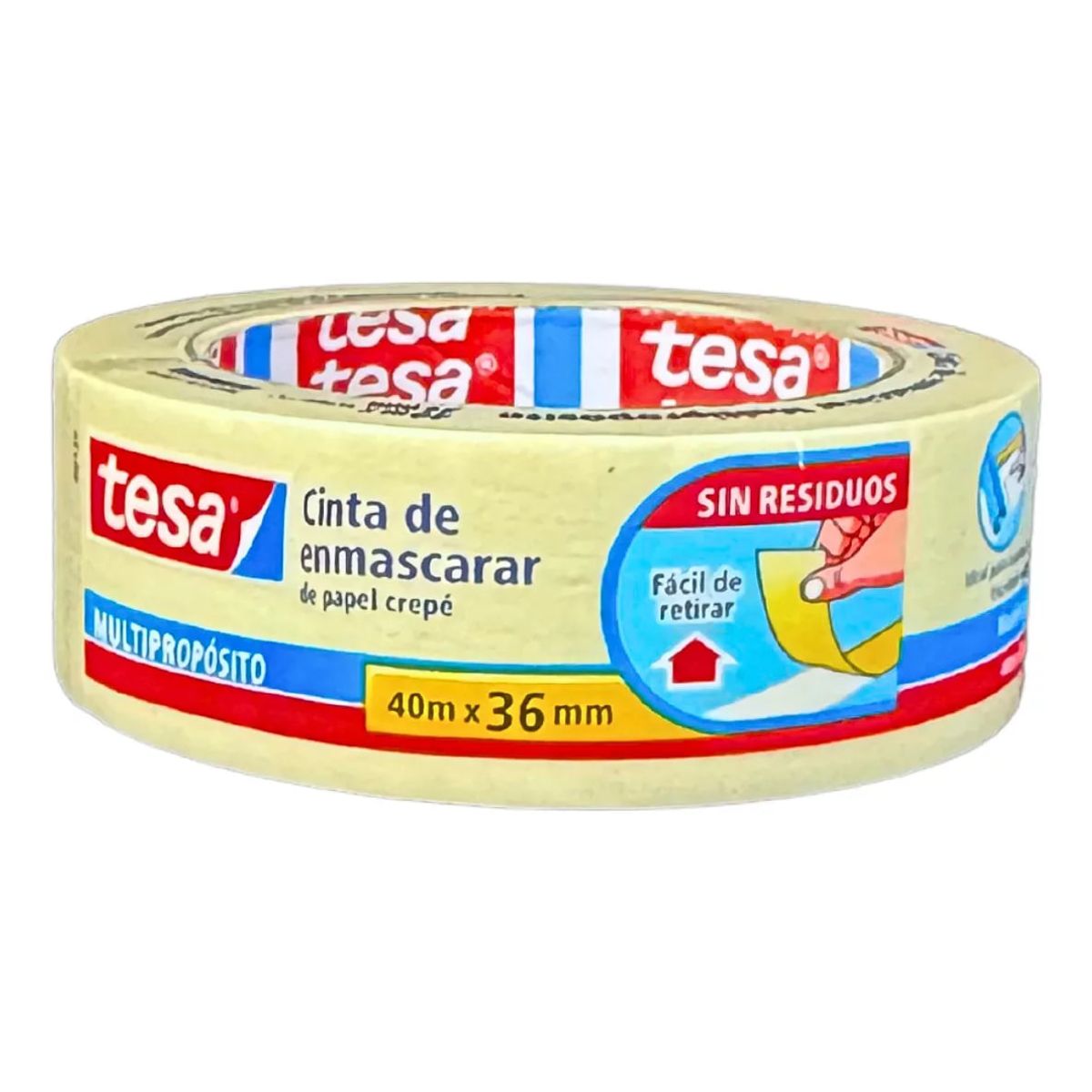 TESA - Cinta para enmascarar 36 mm 40 m