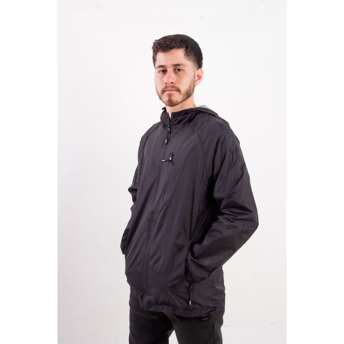 LIKE SHOP - Chaqueta Hombre Corta Viento Impermeable Parka Liviana Colores 9283
