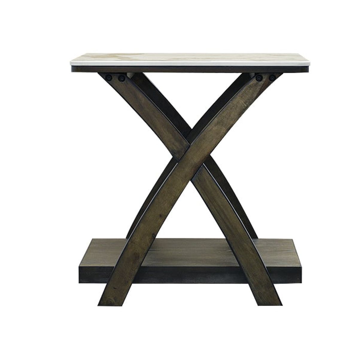 MSA MUEBLES SANTA ANA - Mesa Lateral Stone Brown